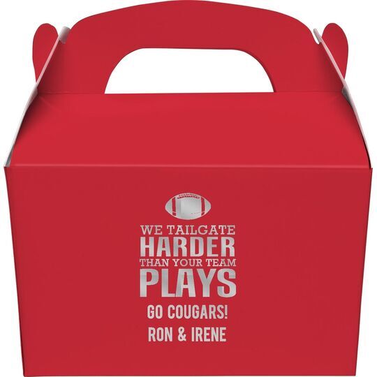 We Tailgate Harder Than Your Team Plays Gable Favor Boxes